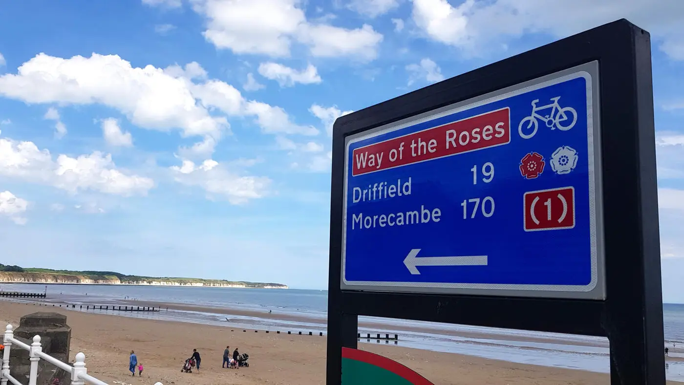 Bridlington - The Finish of the Way of the Roses Cycle Route